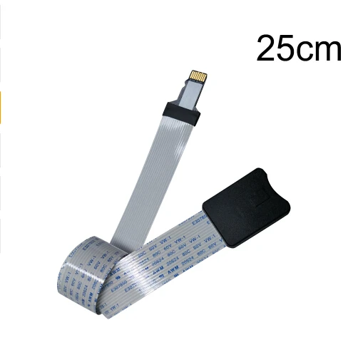 

New 25CM 48CM 62CM TF to micro SD card Flex Extension cable Extender Adapter reader car GPS mobile Color Random