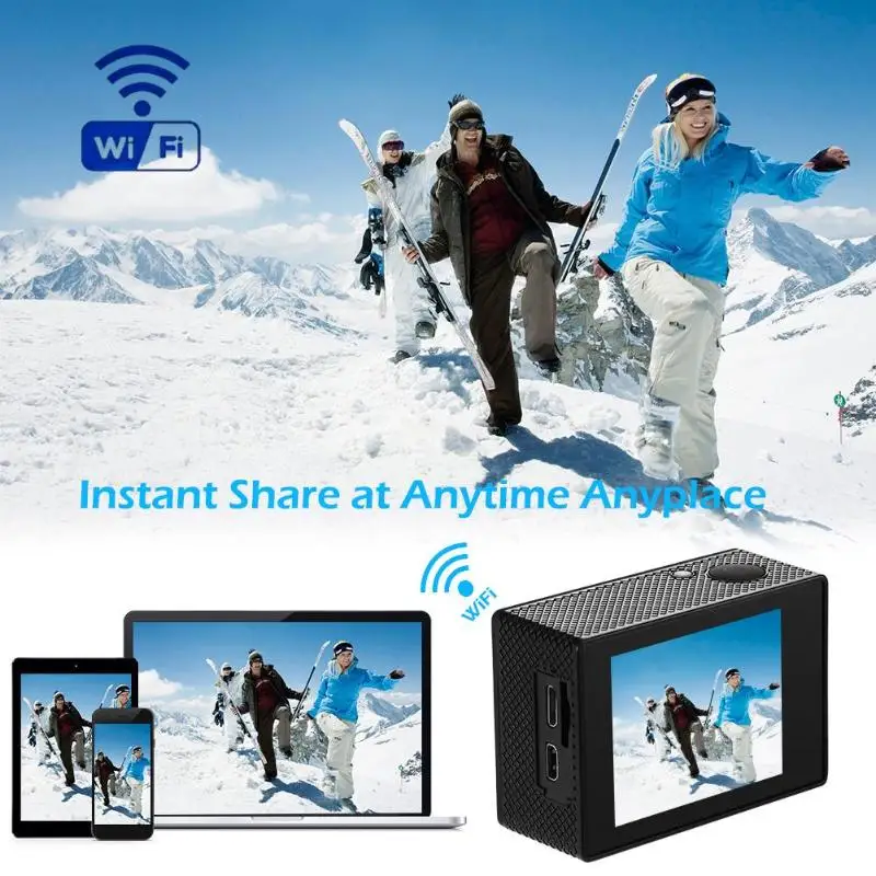 F60R 4K 30fps WIFI Экшн камера 1080P HD 16MP на шлем 30 м Водонепроницаемая 170 градусов