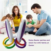 Надувные заячьи кроличьи уши головной убор игра, одевание колец надувные Крытый и открытый Toss игра товары для пасхи