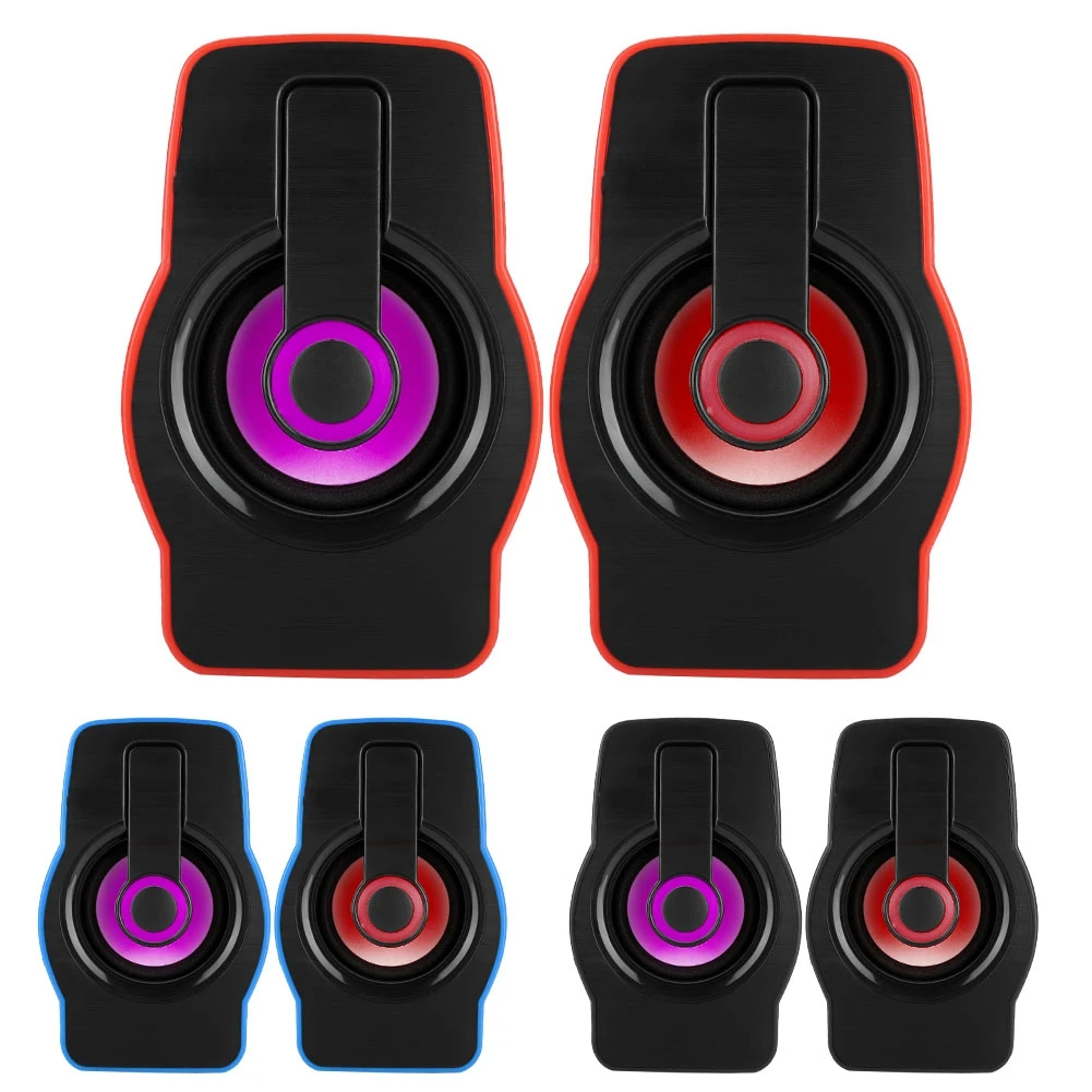 

USB Stereo Multimedia Column LED Colorful Desktop Laptop PC Computer Wired Speaker