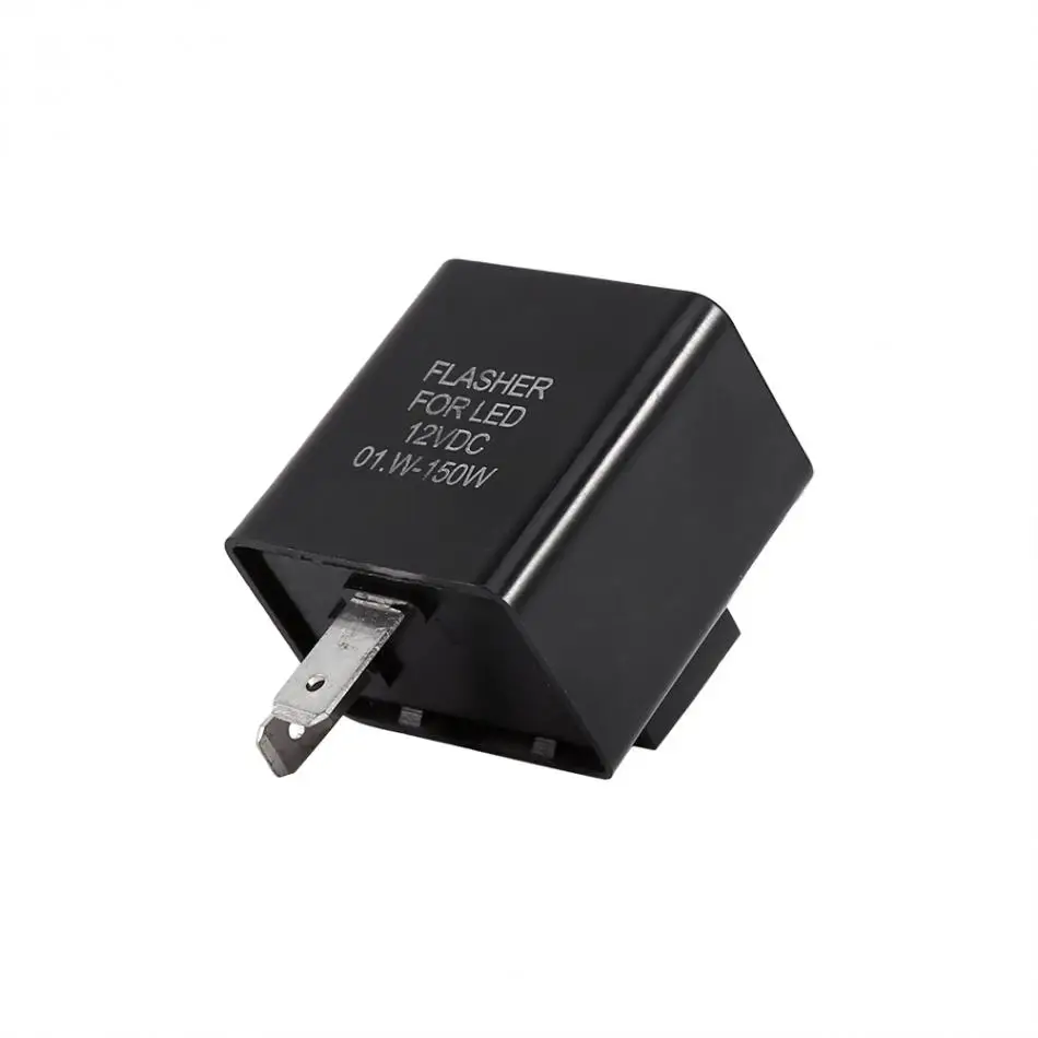 Черный светодиодный Flasher реле 12V 2 Pin мигалка сигнала поворота мотоциклетный