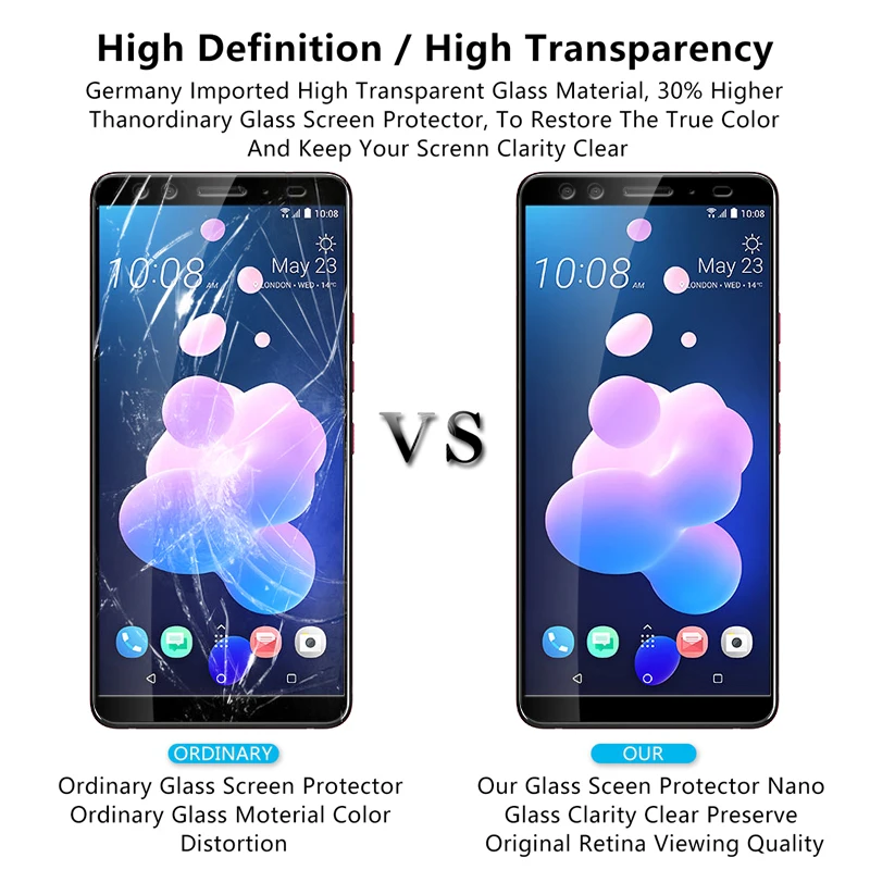 Защитное стекло U11 для HTC U12 Plus Защита экрана U 11 12 Life закаленное пленка|Защитные