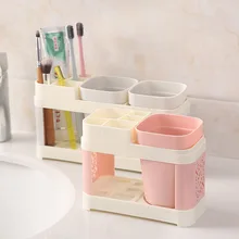 Чашка держатель для зубной щетки ванная комната держатель для зубной пасты и для зубной щетки держатель Стенд Набор для умывания ванной пара щетка мои зубы держатель чашки