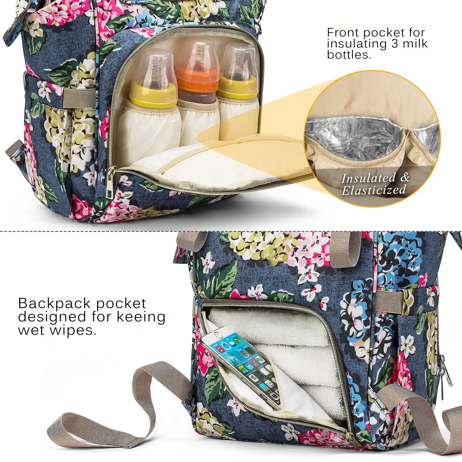 CoolBELL сумка для детских подгузников, модная сумка для мам, сумка для подгузников для мам, Большой Вместительный рюкзак для путешествий, сумка для детских колясок