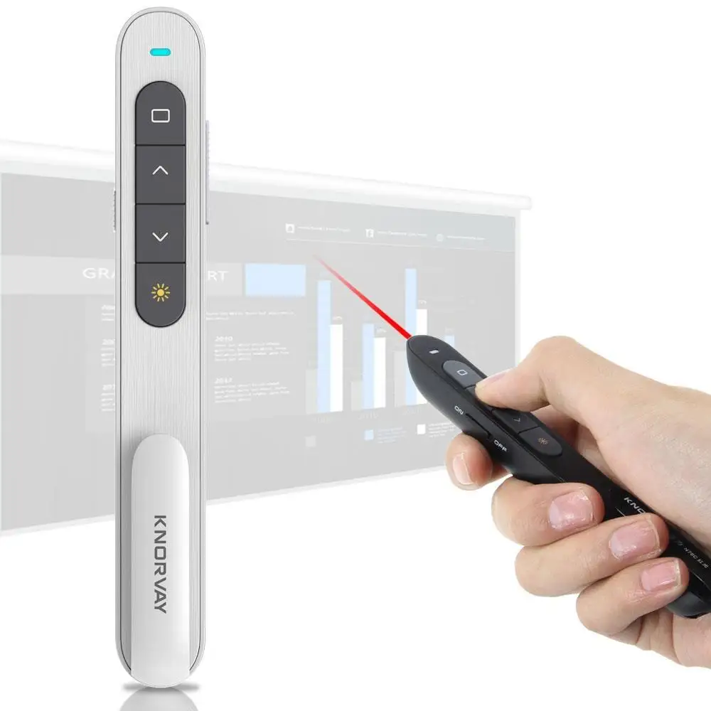 

2.4Ghz USB RF Wireless Presenter Pen Handheld Remote Control Pointer Pen Power Point Presentation Pointer PPT with Red Laser
