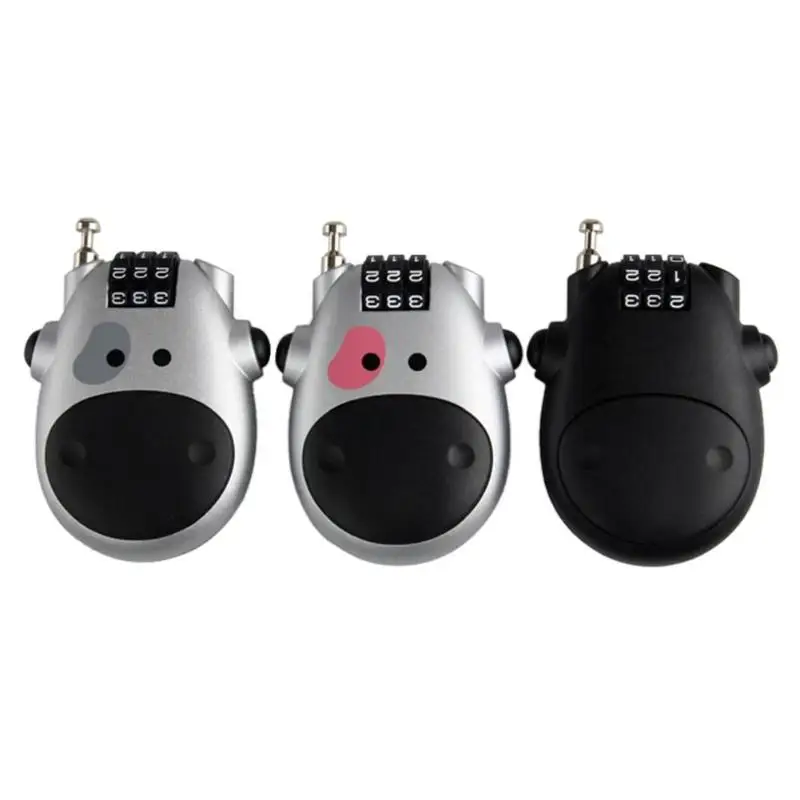 

1PCS Portable Mini Mechanical Password Padlock Retractable Bike Motorbike Helmet Lock for temporarily locking multiple luggage