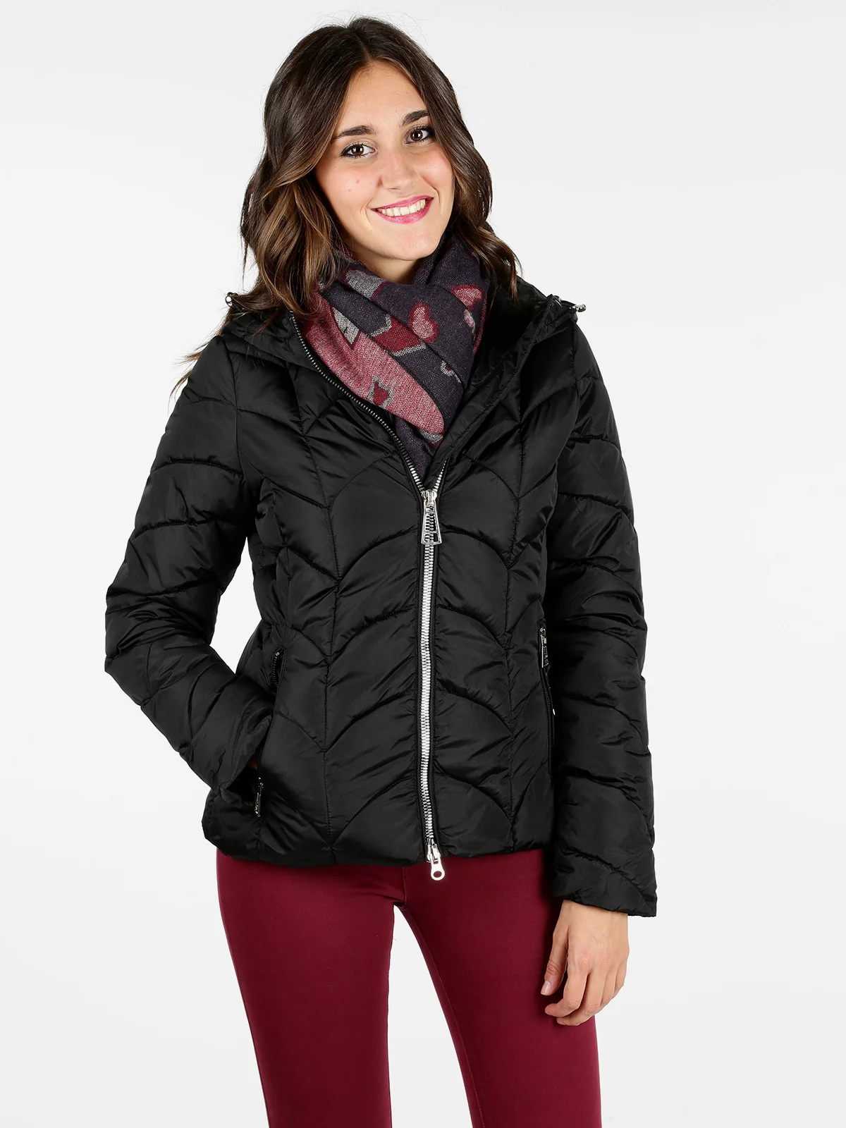 Jacket hooded quilted jacket blackin Basic Jackets from Women's