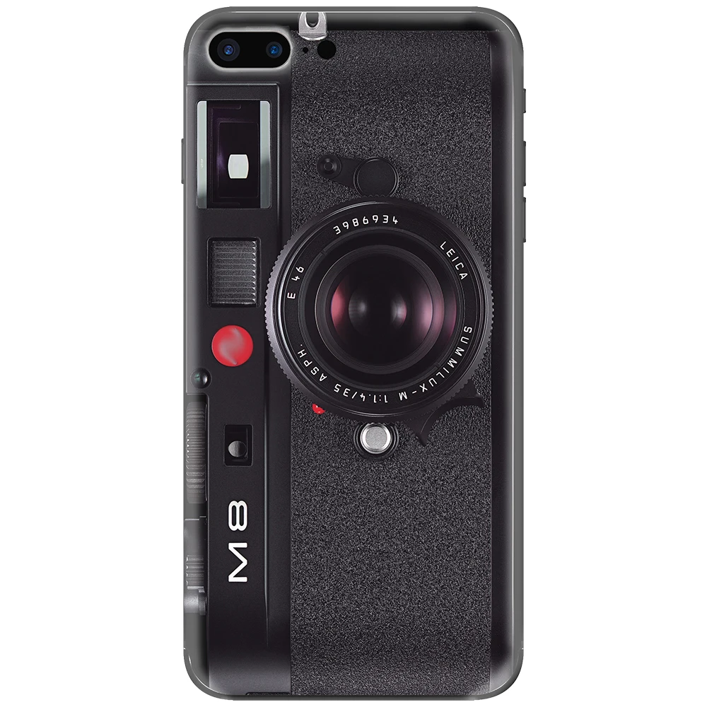 Ретро чехол для телефона с камерой iPhone 7 6 8Plus XS Max тонкая защитная пленка задней