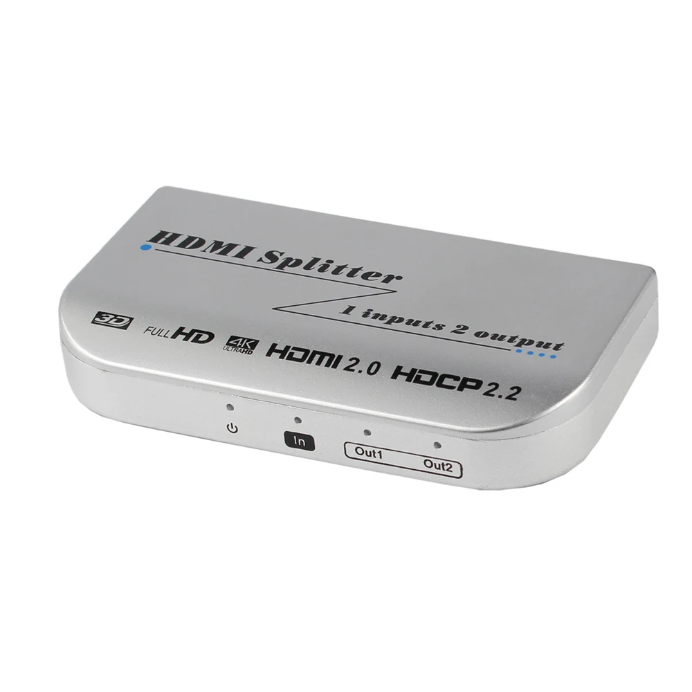 

HDMI Splitter 1x2 4Kx2K@60Hz 1 Inputs 2 Output Full Hd 1080P Support Hdcp 2.2 Splitter HDMI 2.0 Splitter 4K For Apple