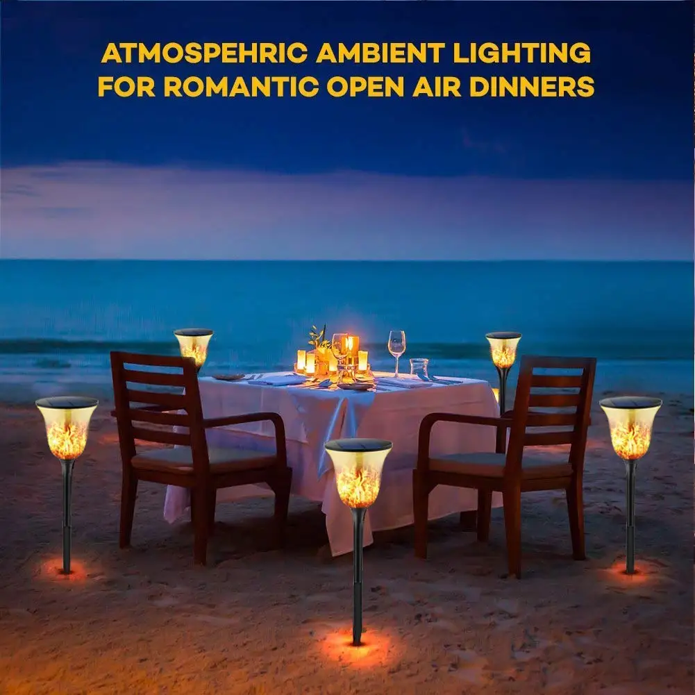 

New Solar Garden Torch Light, Flashing Flame Solar Light Outdoor 96LED Landscape Decoration Lighting Dusk to Dawn Automatic On