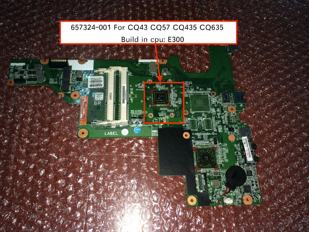 Материнская плата для ноутбука HP COMPAQ CQ43 CQ57 CQ435 CQ635 с процессором E300 657324-001 |