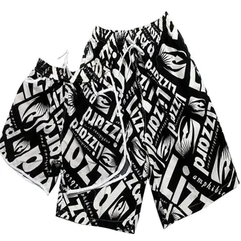 

MISSKY 2pcs/set Board Short Lovers Swimwear Women Bikinis Swimsuits Men Beach Surf Shorts Quick Dry Print Couple Swimming Wear