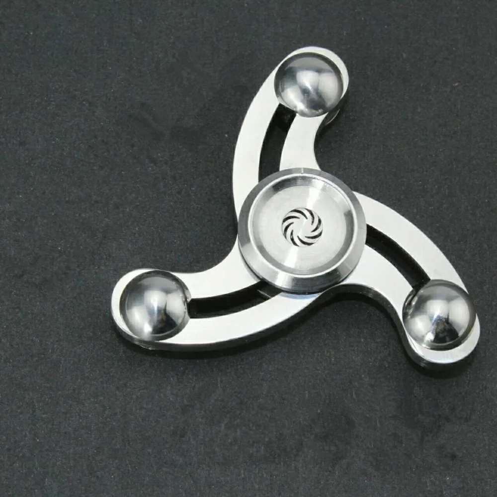 Три листа Fidget Hand Spinner EDC Забавный металлический Tri-Spinner нержавеющая сталь аутизм облегчение стресса ADHD анти стресс игрушка