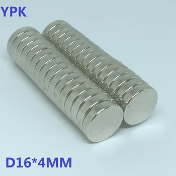 

100PCS/LOT disc Magnet 16*4 mm N35 NdFeB magnets 16mm x 4mm neodymium magnet 16*4 mm