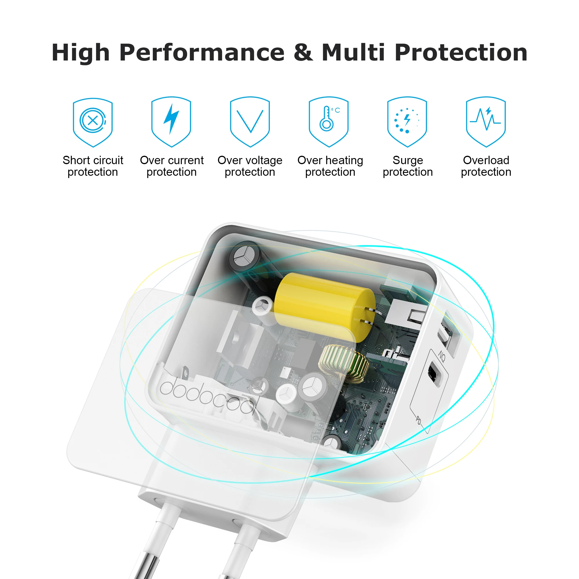 Зарядное устройство dodocool с USB Type C и поддержкой быстрой зарядки 30 Вт|Зарядные
