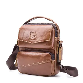 

BULLCAPTAIN Brand New Men Cowhide Handbag Casual Men Messenger Bags Male Bolsa Masculina Retro Laptop Men Genuine Leather Bags
