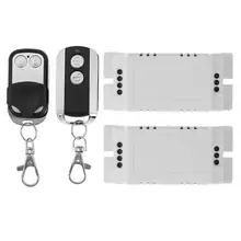 433MHz AC220V Smart 2CH Wireless Remote Control Switch Receiver+Transmitter for Garage Door/Lamp/Motor Control System