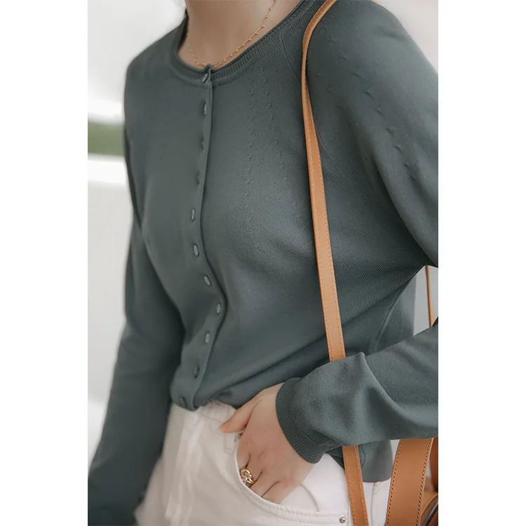 2019 New Sweater Women Za Simple Style Cardigan Knitted Sweater Coat Long Sleeve Female Casual O-Neck Woman Tops Femme