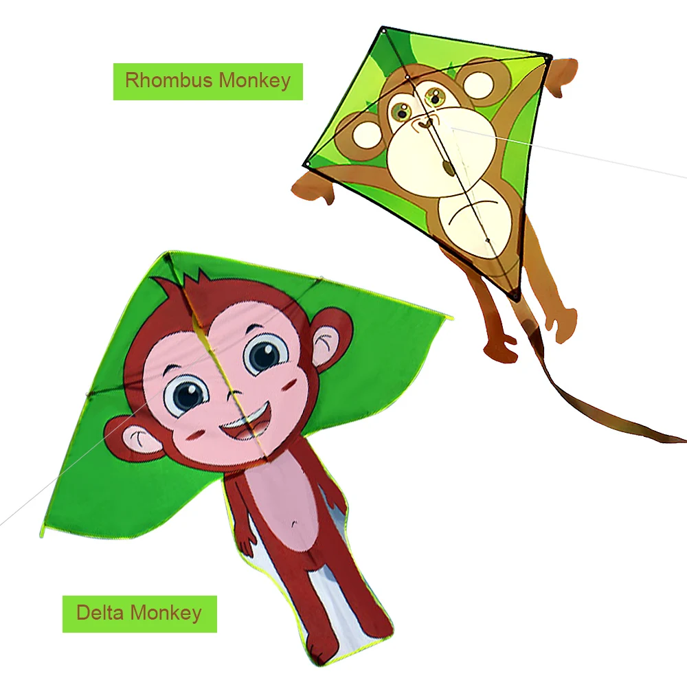 Мультяшный бумажный змей в форме обезьяны Спорт на открытом воздухе одиночная линия воздушный змей с 30 м Летающая линия для детей Открытый игрушка пляж спорт