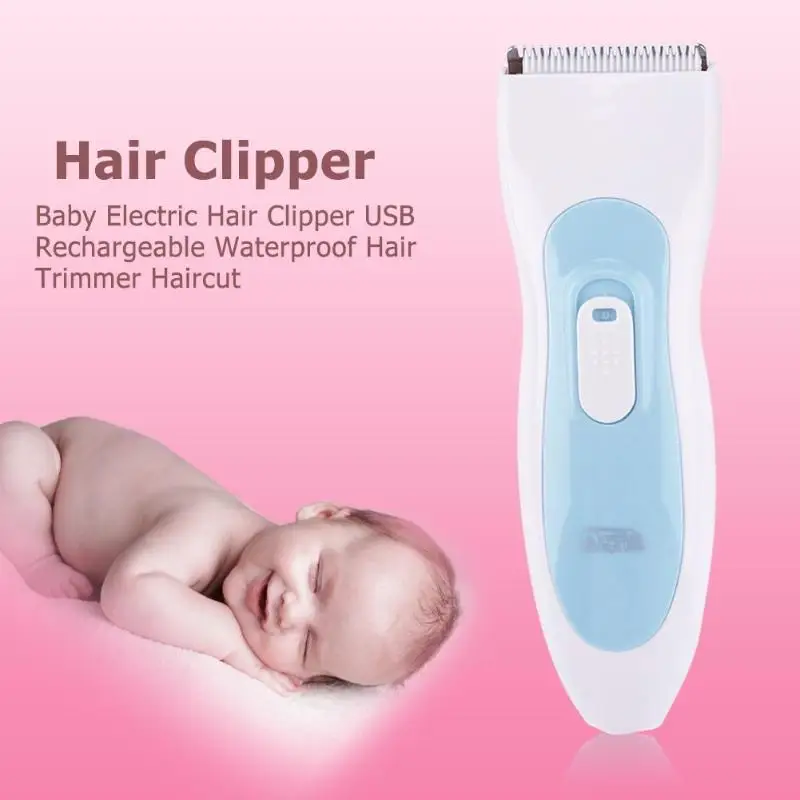 Baby Electric Hair Clipper Professional USB Rechargeable Waterproof