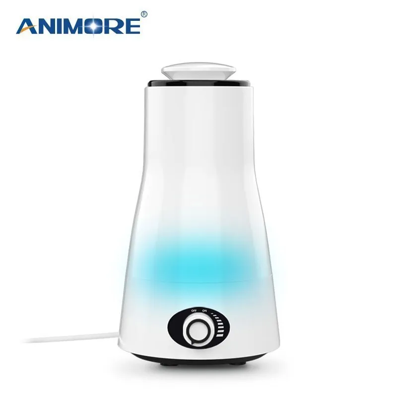 

ANIMORE Air Humidifier Ultrasonic 110-240V Night Lamp Aromatherapy Mist Foger Maker Essential Oil Diffuse Humidifiers for Home