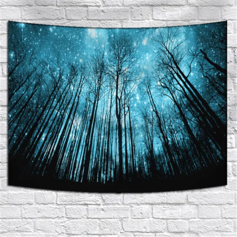 

New Bohemian Night Sky Tapestry Wall Hanging Creativity Bedspread Mandala Tapestry For Living Room Bedroom Ethnic Beach Yoga Mat