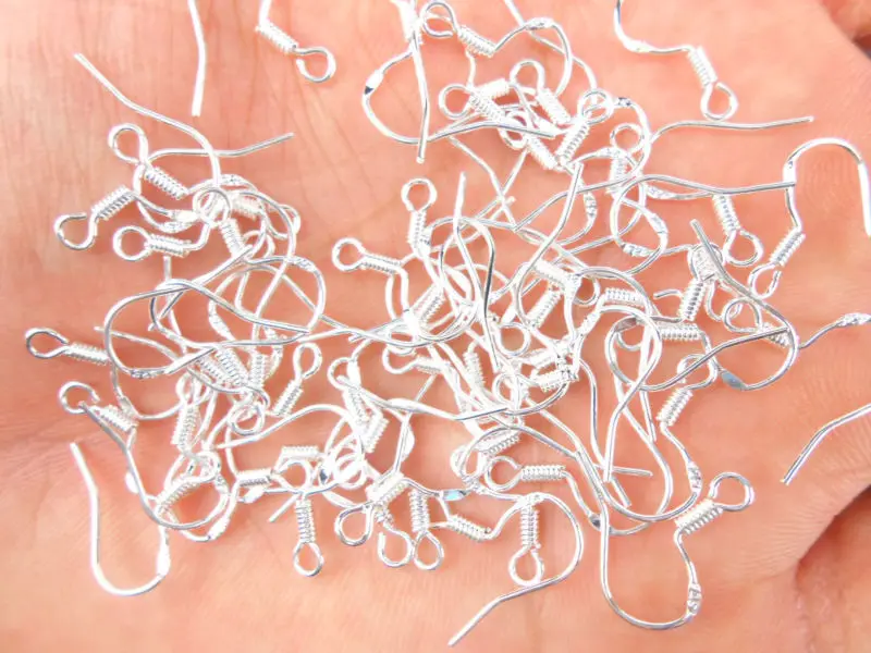 

DIY Earring Hooks 50/100PCS 925 Silver Ball Accessory Ear Wire Earring hook DIY Jewelry Making Earring Accessories