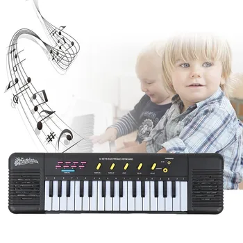 

32 Key Electronic Keyboard Piano With External Microphone Educational Learn Toys Single Speaker Stereo Piano For Children Gift