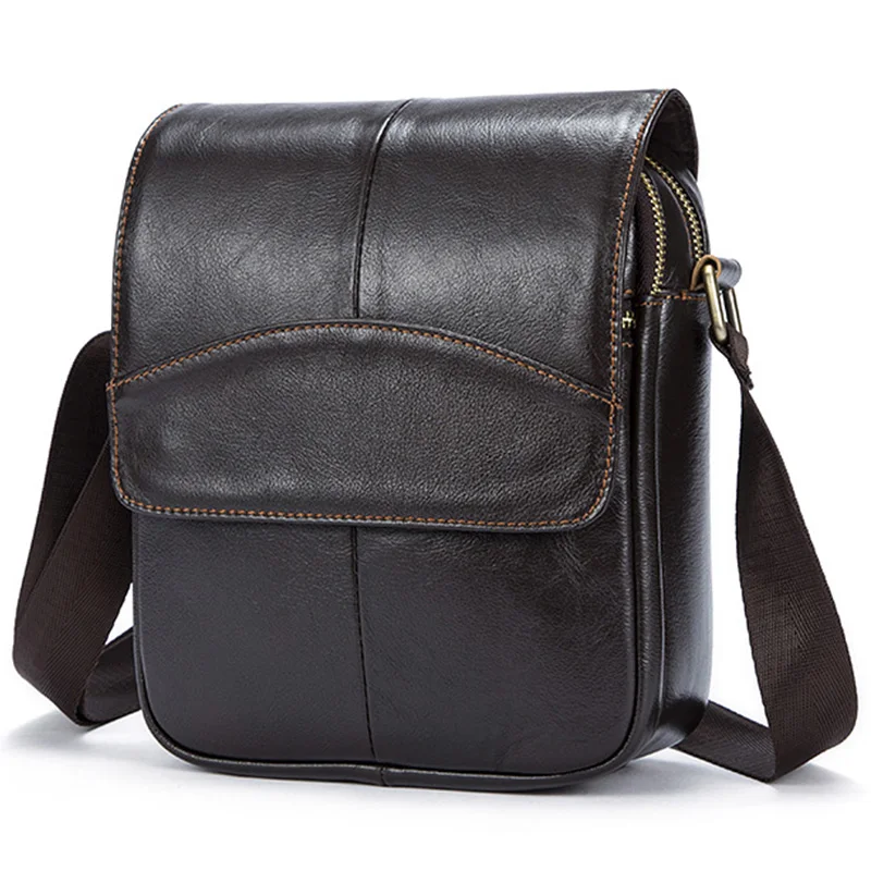Crossbody Men'S Genuine Leather Bag Men Bag Fashion Shoulder Messenger Bag Men Small Flip Crossbody Men'S Genuine Leather Bag Men Bag Fashion Shoulder Messenger Bag Men Small Flip