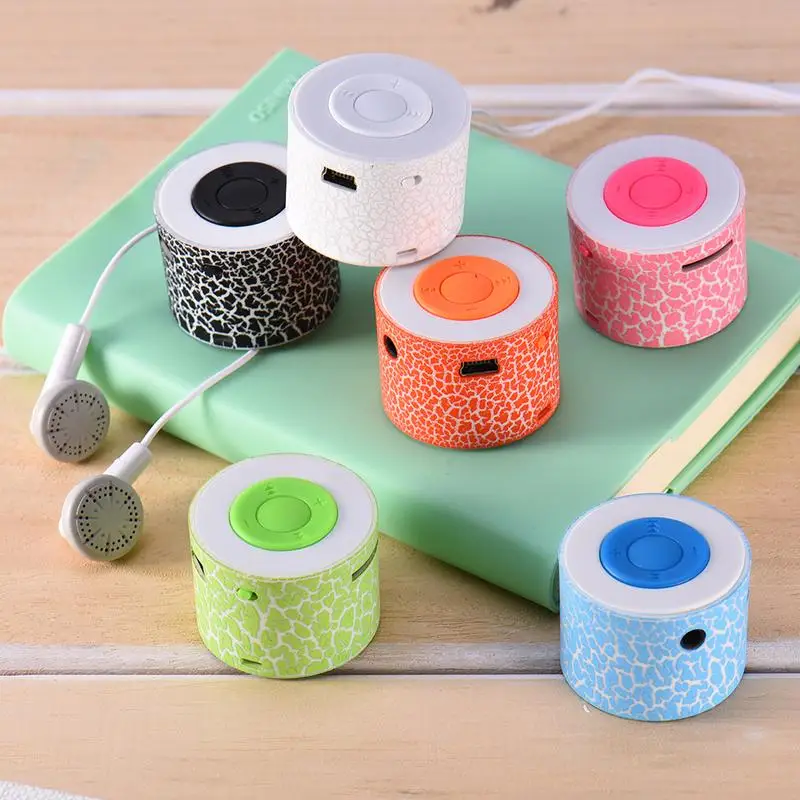 

New Crack Pattern Speaker Mini Portable Small Speaker Card Inserting MP3 High-definition Sound MP3 Music Player Fast Shipping