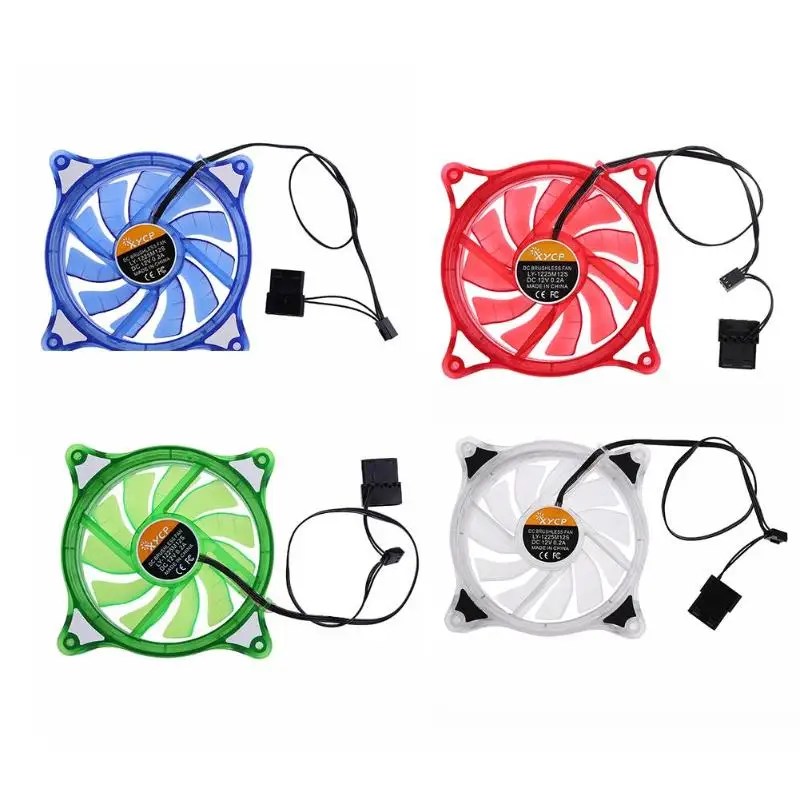 12cm PC Computer Case Disassemble Cooling Fan LED RGB High Bright Mute