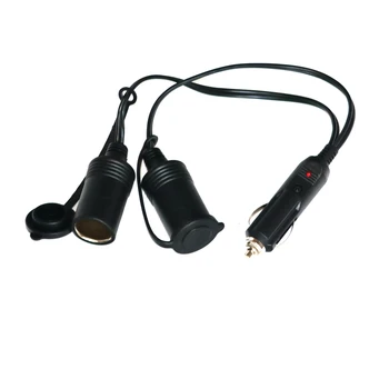 

LMoDri Free Shipping Universal 12V Car Cigarette Lighter Extension Cable Socket Cord 1- 2-Way Double Female Plug Power ADAPTER