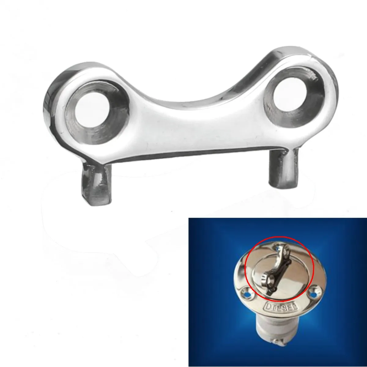 

Universal Stainless Steel Boat Deck Fill Plate Key Tool Water Fuel Gas Waste Cap