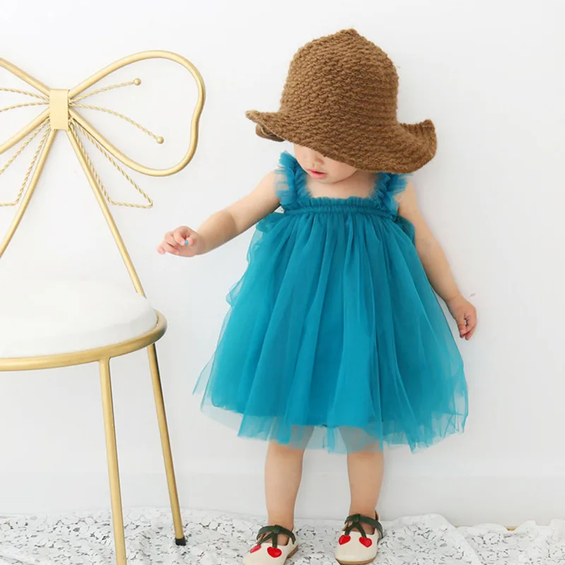 Summer Girls Dress Ruffle Sleeveless Kids Dresses For Girls Vestidos Infantil Kids Clothes Mesh Cute Princess Party Costumes Summer Girls Dress Ruffle Sleeveless Kids Dresses For Girls Vestidos Infantil Kids Clothes Mesh Cute Princess Party Costumes