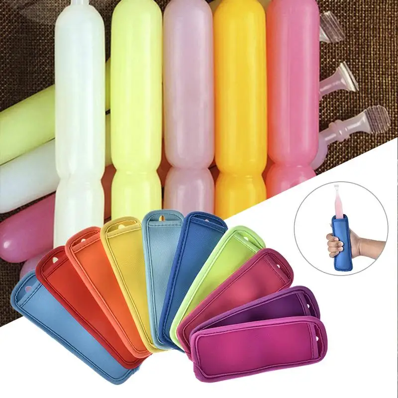 

10 PCS Neoprene Popsicle Holder Freezer Icy Pole Ice Lolly Sleeve Protector For Ice Cream Tools