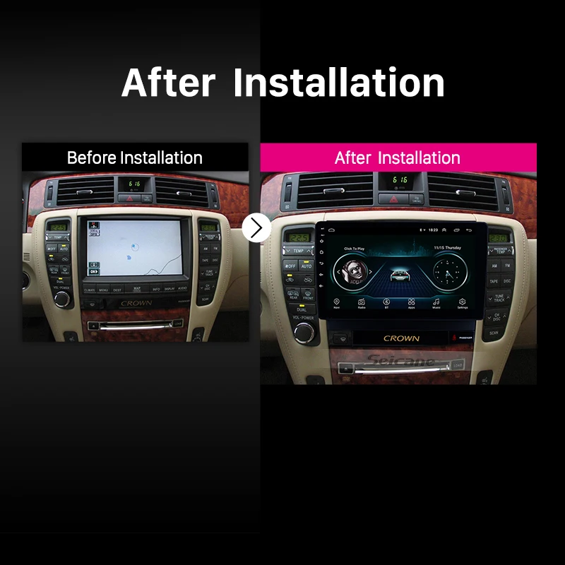 Автомагнитола Seicane на Android стерео GPS навигация для Toyota old crown 2010 2011 2012 2013 2014 2 Din