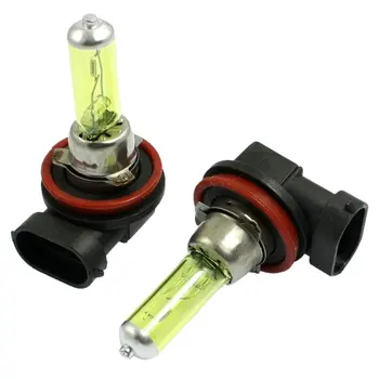 

2 Pcs Dc 12v 55w H11 3000k Super Yellow Car Foglight Light Bulb Lamp