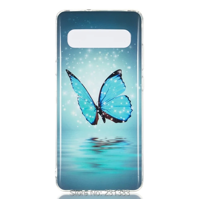 Светящийся мягкий чехол из ТПУ с объемным цветком мультфильма для Samsung Galaxy S10 5G M10