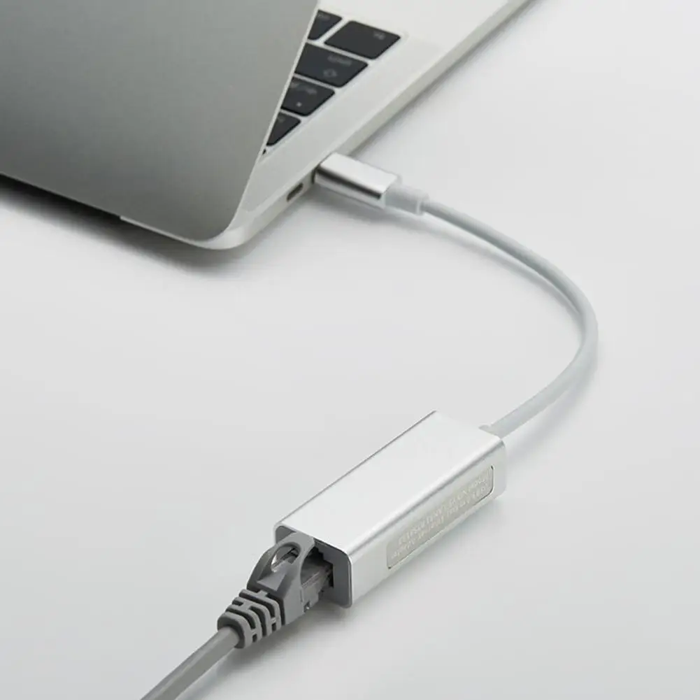 Тип C к RJ45 алюминиевый Lan Проводной адаптер для Mac USB-C к Ethernet адаптер ПК R20