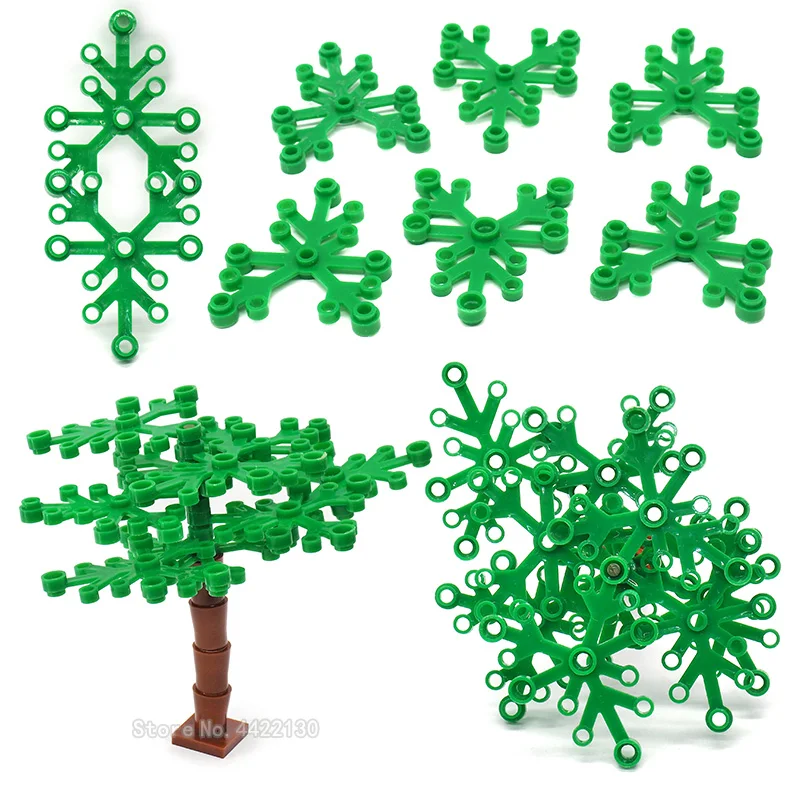 

Lot Building Blocks Accessories Multi-hole Branch Match City Street View Ninja War Forest Figures Model Series with Legoinglys