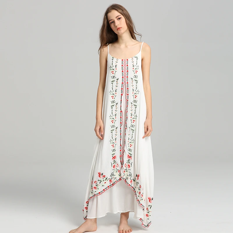 Bohemian embroidered suspender dress Clearance