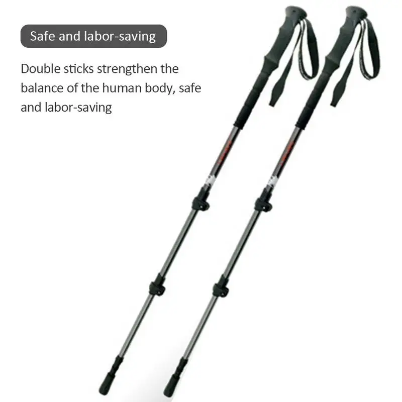 Профессиональный Лыжный Спорт полюс замок Поход Алюминий три раздела складные