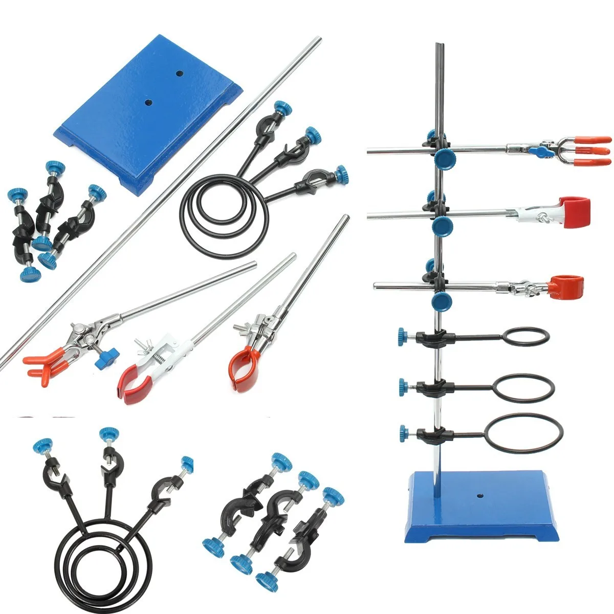 

Laboratory Stands Support and Lab Clamp Beakers Flask Clamp Condenser Clamp Stands 600mm School Laboratory Supply