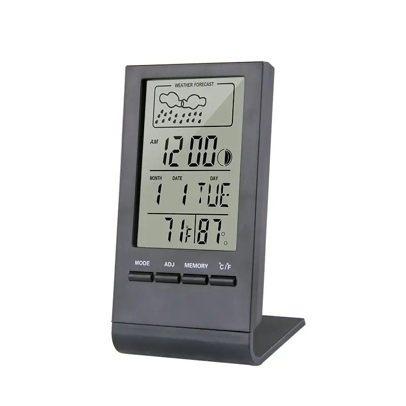 

Digital Electronic Thermometer Hygrometer Alarm Clock Calendar Date Display Temperature Records Wireless Weather Station