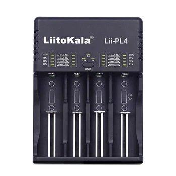 

Hot Deals Liitokala Lii-PL4 Battery Charger For 1.2V 3.7V 3.2V 3.85V A/AAA 18650 18350 26650 10440 14500 16340 Ni-MH Ni-Cd Rec