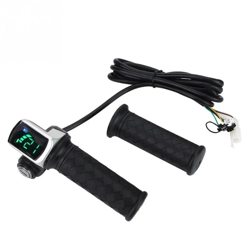 

E-Bike Throttle Electric Bicycle Scooter Speed Control Handlebar with LCD Display Lock Battery Power Indicator Electric Bike