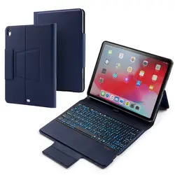 Для iPad Pro 11 дюймов 2018 чехол Беспроводная Bluetooth клавиатура с цветами подставка для подсветки чехол из искусственной кожи с защелкой для iPad Pro