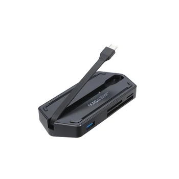 

Type-C USB 3.1 Hub to HD+VGA 8 Multi-port Adapter USB Dock Aluminum Case for Windows Mac Chrome Android