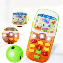 Мини Милая электронная музыкальная игрушка телефон раннее образование мобильный телефон с мультяшками телефон музыкальный инструмент для детского подарка