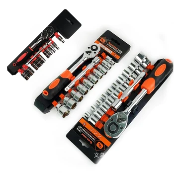 

12Pcs Car Motorcycle Repairing Tool Ratchet Wrench Kit Automotive Connecting Rod Combination Tool Boats Car Repair Tool